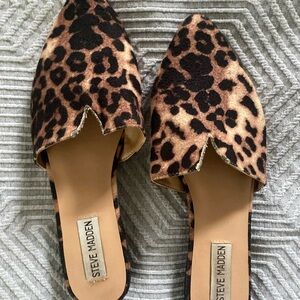 Steve Madden Leopard Print Mules in Brown and Black